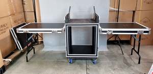 DJ 20u Slant Pro Amplifier Mixer Rack Flight Case With 2 DJ Table Legs (RC-06)