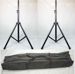 Pair of Heavy Duty Speaker Stand (ST32) + 1.1m Dual Speaker Stand Bag (ST52)