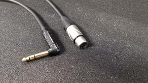 Trs Stereo Jack Cable: Female XLR to 6.35mm/1/4'' Right Angle TRS Stereo Jack Cable (CB-45-1A/ CB-46-1A) | multi-length available