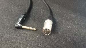 Trs Stereo Jack Cable: Male XLR to 6.35mm/1/4'' Right Angle TRS Stereo Jack Cable (CB-45A/ CB-46A) | multi-length available