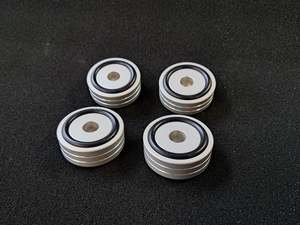 49x20mm Aluminum AMP Speaker Isolation Stand Feet Pad 4's (EP014N) Black/ Silver
