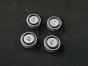 40x20mm Aluminum AMP Speaker Isolation Stand Feet Pad 4's (EP012N) Black/ Silver