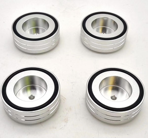 Other Accessories: 58x22mm Aluminum HIFI AMP Speaker Isolation Stand Feet Pad 4PCS Silver (EP015-1)