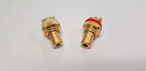 Other Accessories: Pair of Aucharm Brass Female RCA Connector Terminal High end Gold Plated (EP036)