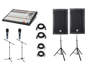 Package Deal Pa: PB-16 Powered mixer w DX-15A Speaker 1400w RMS PA System Package (A4)