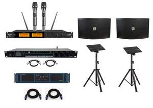 KT-104 Karaoke speaker w Wireless Mics 400w RMS PA System Package (A3)