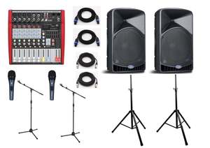 Package Deal Pa: 15 inch Speaker PA System Package (5)