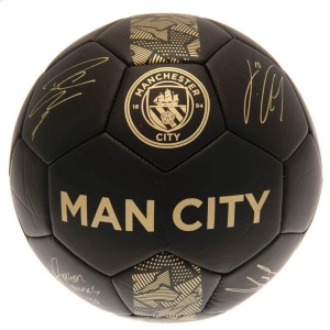 Products: Manchester City FC Signature Football Size 5, Black and Gold
