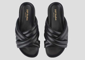 Shoes: DOF Zeta Sandal in Black Leather