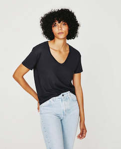 Ag Denim: AG Aspen U Neck Tee in Ink Stone