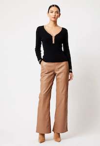 Once Was Melbourne: Once Was Nova Merino Long Sleeve Top Black Husk