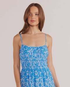 Mink Pink: Mink Pink Enza Maxi Dress In Bluflo