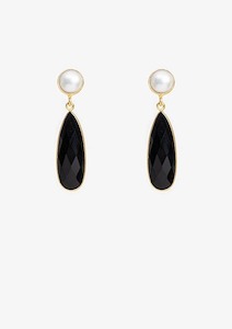 Antler: Antler Pearl Black Crystal Earring