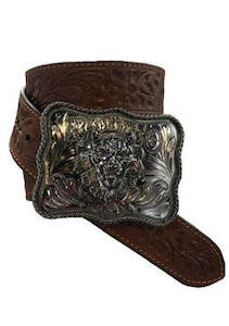 One Teaspoon: One Teaspoon Lion's Mane Buckle Low Slung in Tan