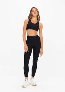 Trousers: The Upside Matte Tech Midi Pant in Black