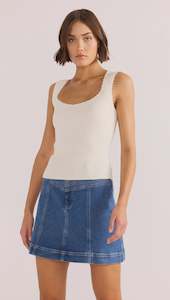 Tees Tanks: MinkPink Isla Boucle Knit Tank In Ivory