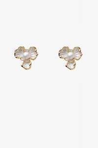 Pearl Lotus Earrings