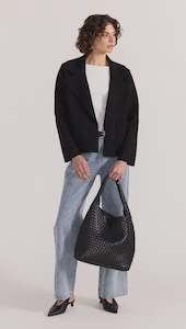 Coats Jackets: Aiden Crop Coatigan Black