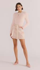 Clover Fluffy Sweater Light Pink