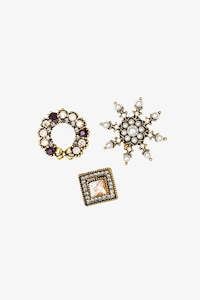 Antler: Golden Age Brooch Set