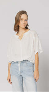Tops: Liberty Top White Stripe