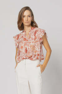 Tops: Anabella Blouse Ruby Flowers