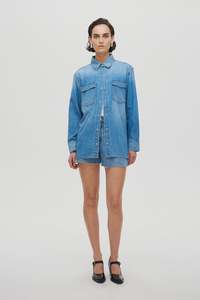 Tops: Bowery Denim Shirt Vision Indigo
