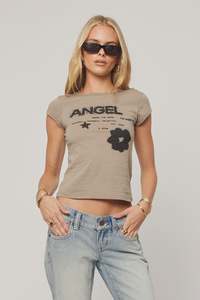 Tops: Y2K Baby Tee Olive