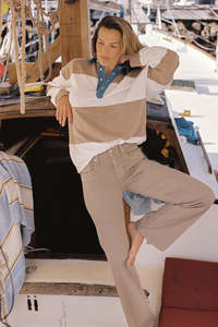 Effie Mid Flare Jean Mushroom