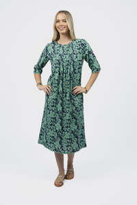 Fleur Ziggy Dress Mint/Navy
