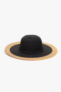 Accessories: Dolce Sunhat l Black & Gold