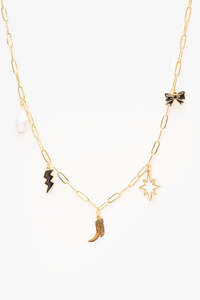 Jewellery: Boots and Bow Charm Necklace