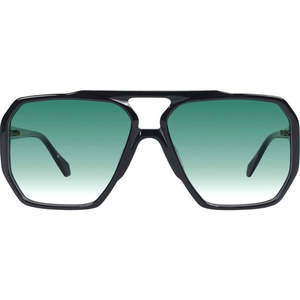 Accessories: Valley Eyewear Rodeo Gloss Black Gold metal /Dark Green Gradient lens