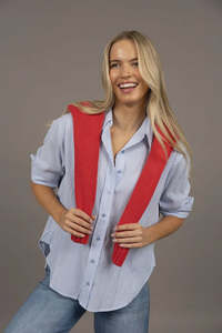 Nala Stripe Shirt Sky Blue Stripe