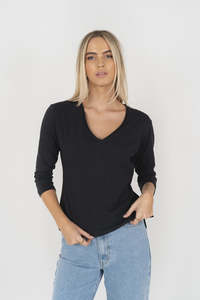 Tops: Stella V neck Slate