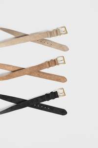 Scarves: Classic Suede Belt Black