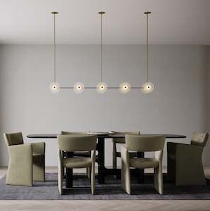Pendant Light: Coral Linear Rod Pendant (Ten Coral Pieces)