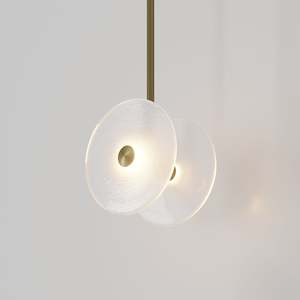 Pendant Light: Coral Duo Rod Pendant - Frosted