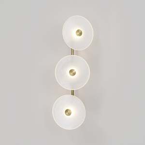Wall Light: Coral Trio Rod Wall Light - (Off-Centered)