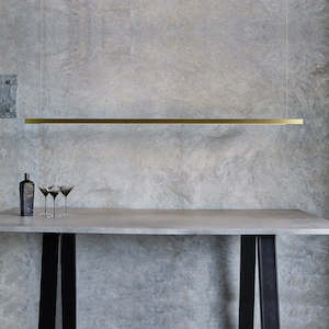 Customised Led Linear Pendant Lights: L.I.M. LED Linear Pendant | Brushed Brass