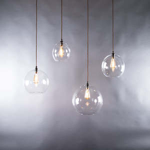 Pendant Ceiling Mounted: Wanda Clear Glass Pendant
