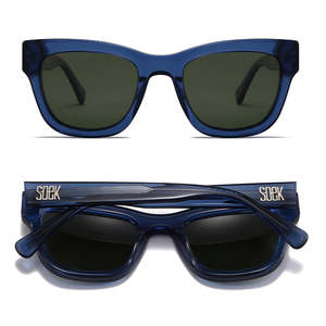 100 Plant Based Bio Acetate Sunglasses: COLLIDE Cobalt l 100% Plant Based l Black Polarised Lens RRP $125.99