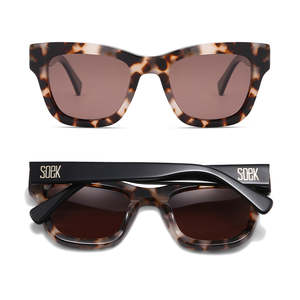 100 Plant Based Bio Acetate Sunglasses: (b2b) COLLIDE Sandstone- 100% Plant Based Frame l Brown Polarised Lens  RRP $125.99