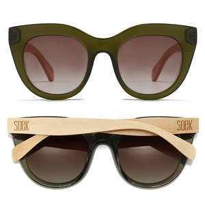 Sale: MILLA KHAKI Khaki Gradient Lens l White Maple Arms