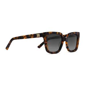 100 Plant Based Bio Acetate Sunglasses: (b2b) HARPER Honey Tort - 100% Plant Based Frame l Black Graduated Polarised Lens RRP $130