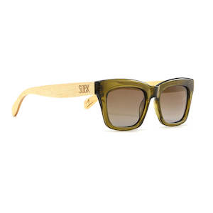 Wholesale Adult Sunglasses: (b2b) MORGAN MOSS l Brown Lens l White Maple Arms  (no GST) RRP $94.99