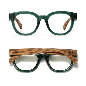 Blue Light Blocking Reader: ALIVE CREAM l Wooden Magnifying Reader