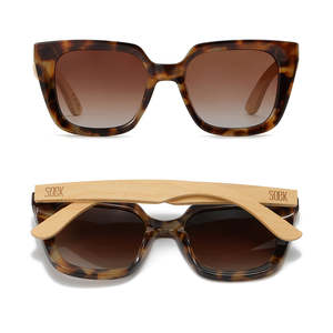 Adult Sunglasses: ** NEW** SOLUNA MOCHA TORT l Sunglasses l  Brown Polarised Lens l Walnut Maple Arm