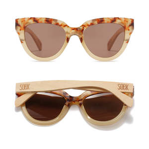 FLUTTER Desert Tort l Sunglasses l Brown Lens l White Maple Arms