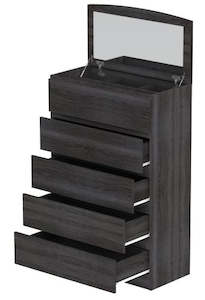 tallboy: Tallboy with Mirror - 5 Drawer – Como